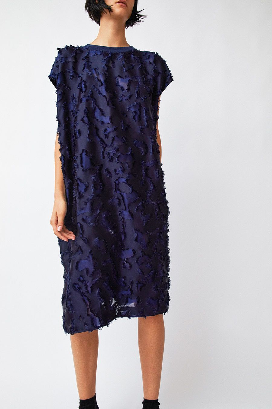 Vladimir Karaleev Pher Dress in Jacquard Blue sold by No. 6 product image thumbnail 2