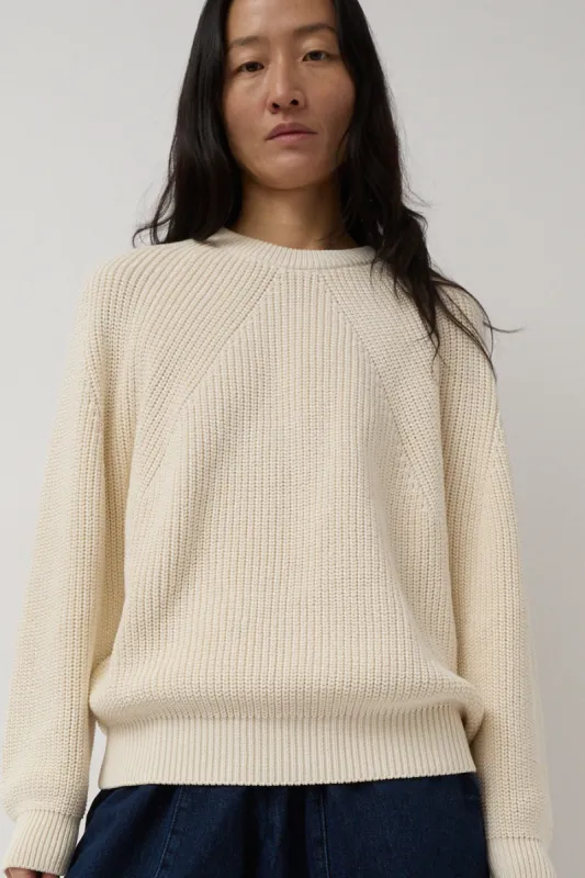 Batoner Signature Crew Neck in Ivory sold by No. 6