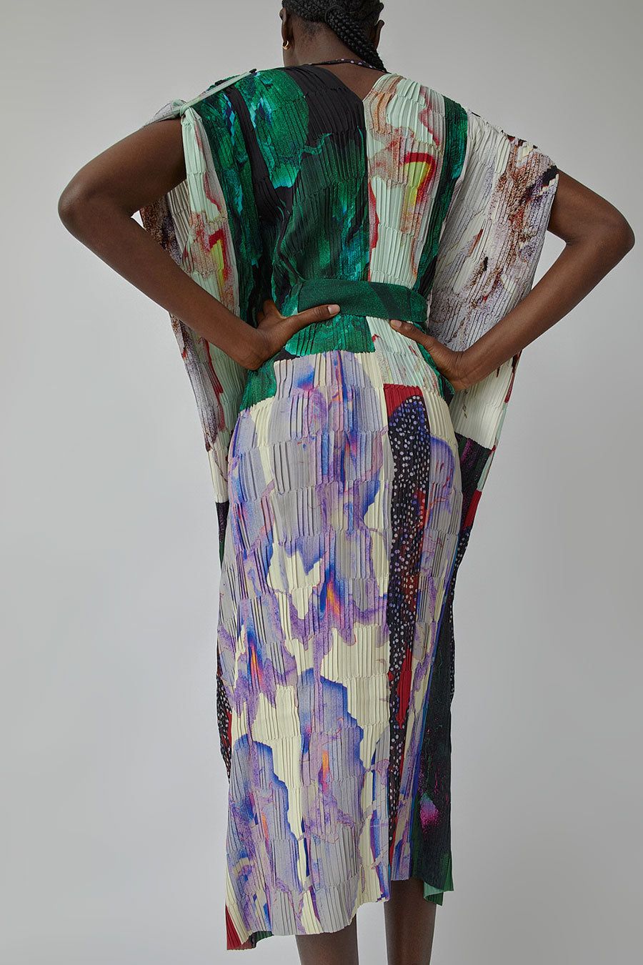 Henrik Vibskov Cherry Plissé Kaftan in Tomato Hortensias sold by No. 6 product image thumbnail 6