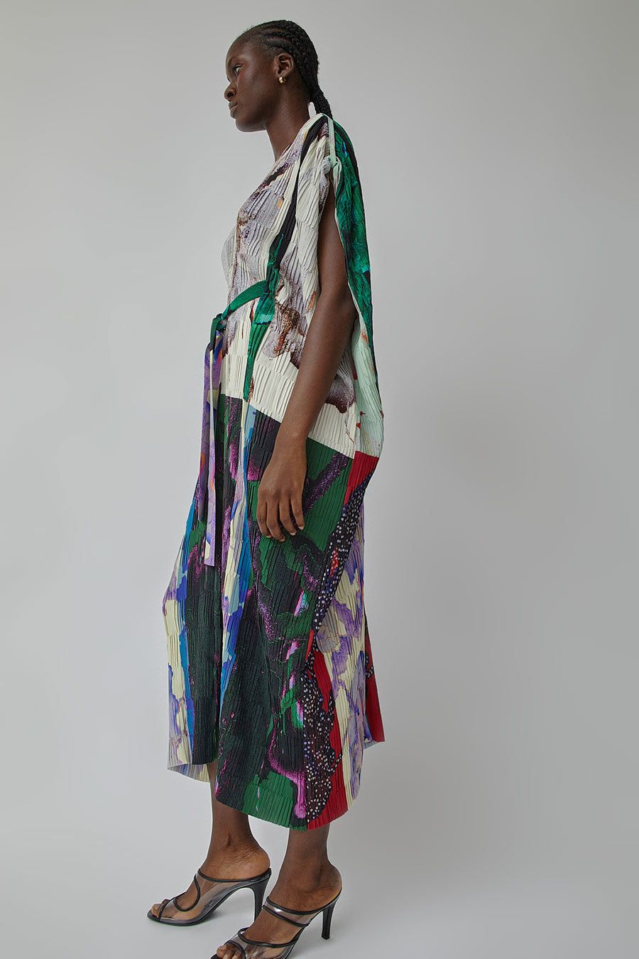 Henrik Vibskov Cherry Plissé Kaftan in Tomato Hortensias sold by No. 6 product image thumbnail 4