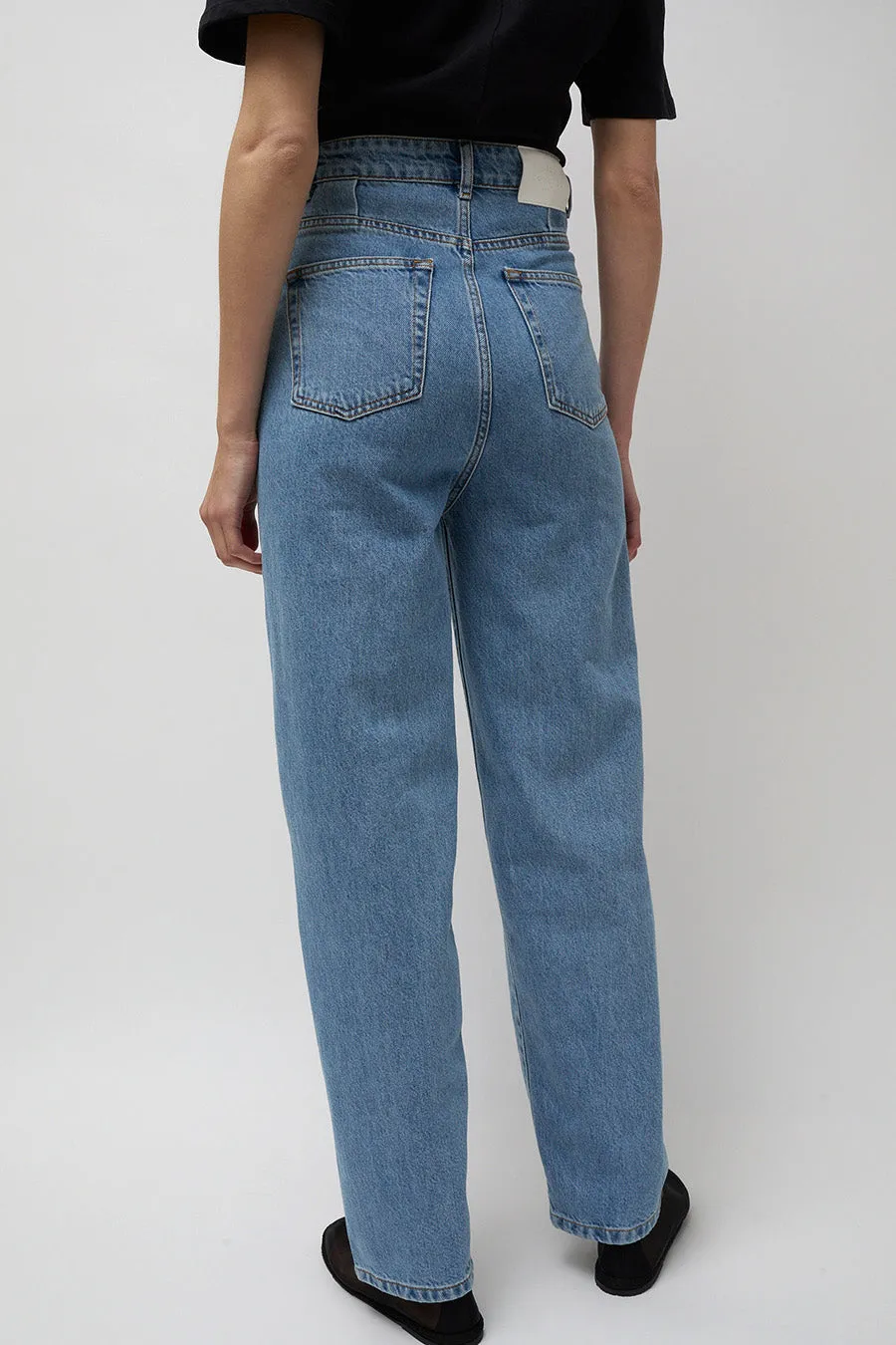 Les Coyotes de Paris Carrot Leg Trousers in Classic Denim Blue sold by No. 6 product image thumbnail 3