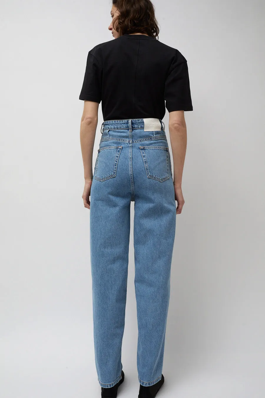 Les Coyotes de Paris Carrot Leg Trousers in Classic Denim Blue sold by No. 6 product image thumbnail 4