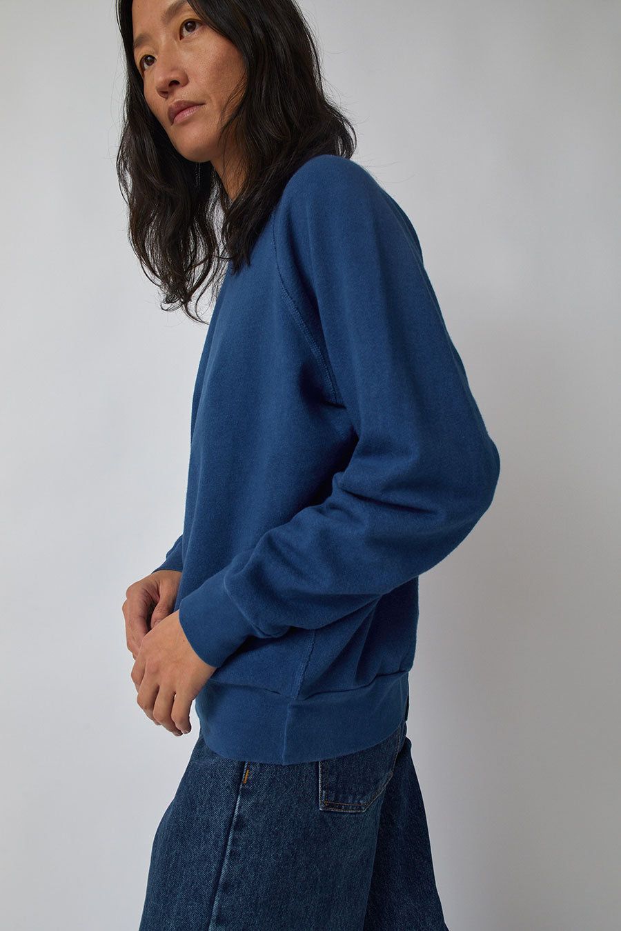 B Sides Crewneck Sweatshirt in Indigo Botanical Dye sold by No. 6 product image thumbnail 5