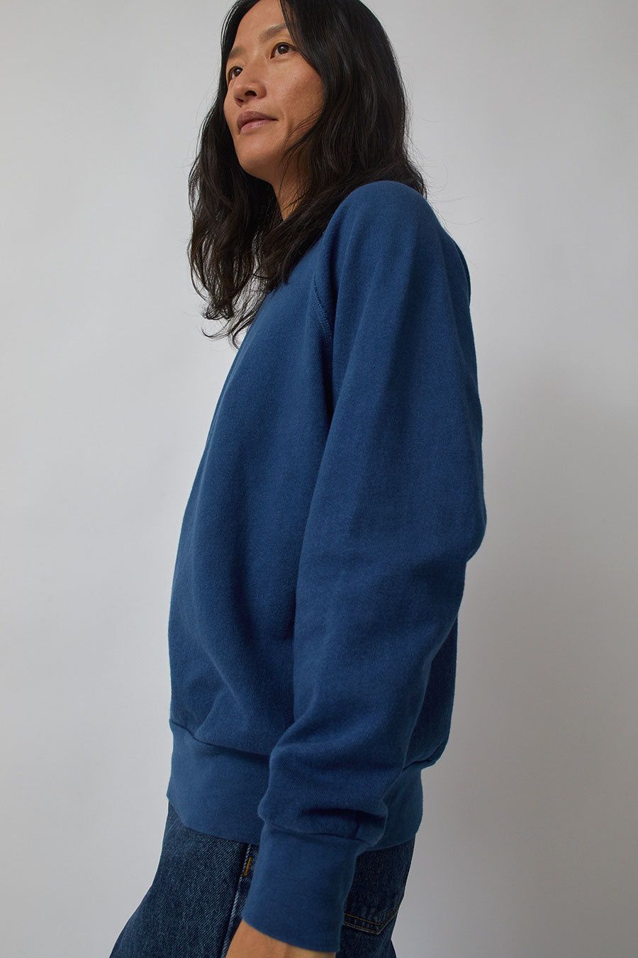 B Sides Crewneck Sweatshirt in Indigo Botanical Dye sold by No. 6 product image thumbnail 4