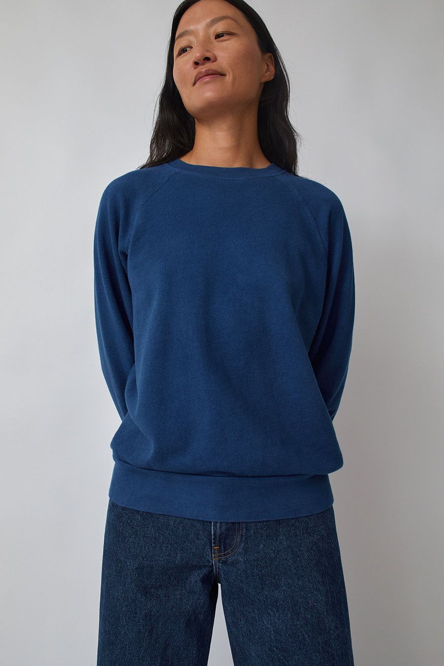 B Sides Crewneck Sweatshirt in Indigo Botanical Dye sold by No. 6 product image thumbnail 2