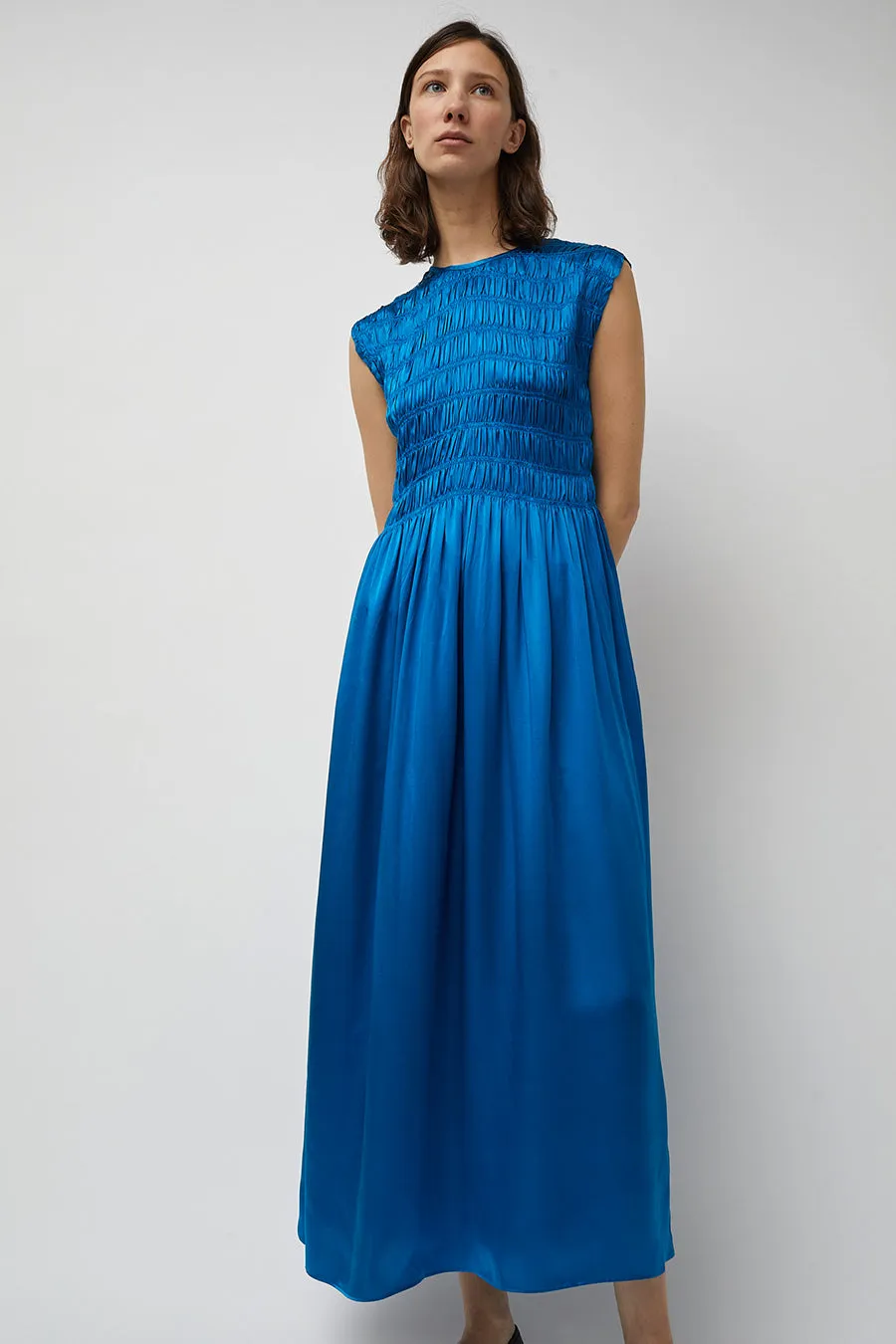 M Patmos Aliya Smocked Dress in Vibrant Blue sold by No. 6