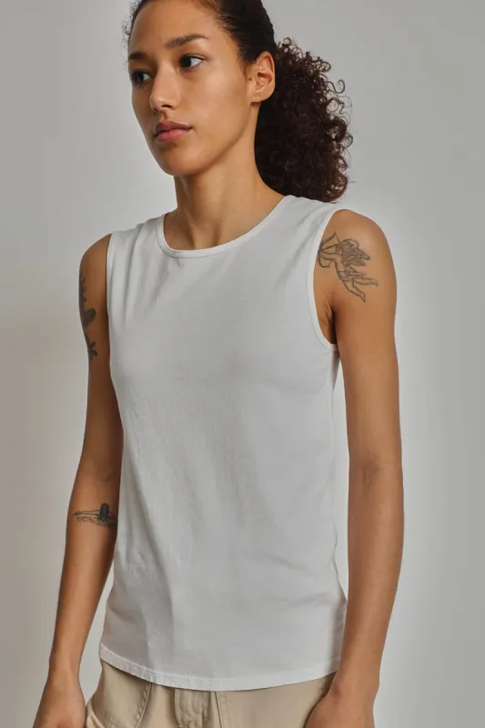 B Sides Column Tank in Chalk Overdye sold by No. 6