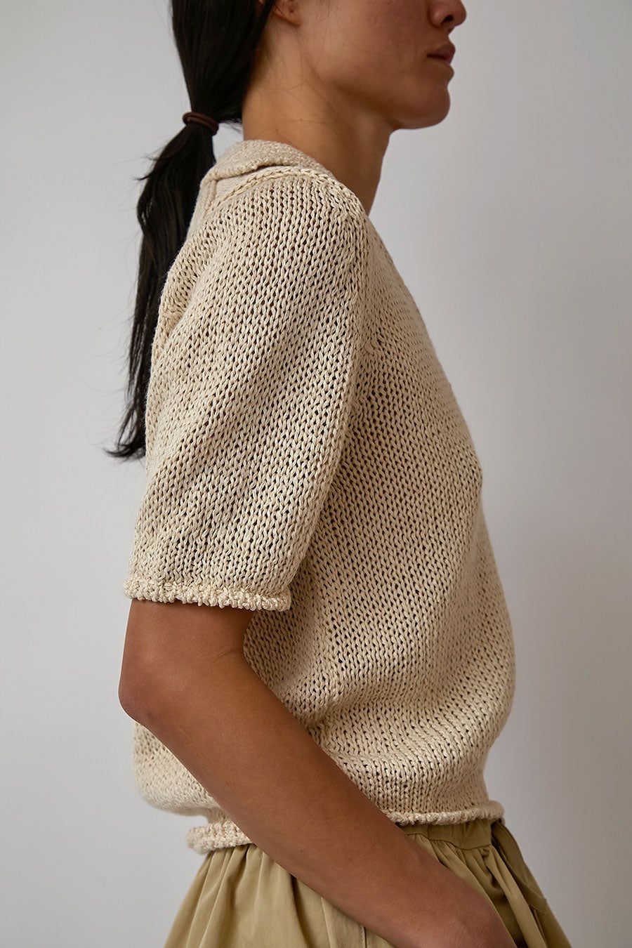 Nothing Written Paper Polo Pullover in Ivory sold by No. 6 product image thumbnail 4