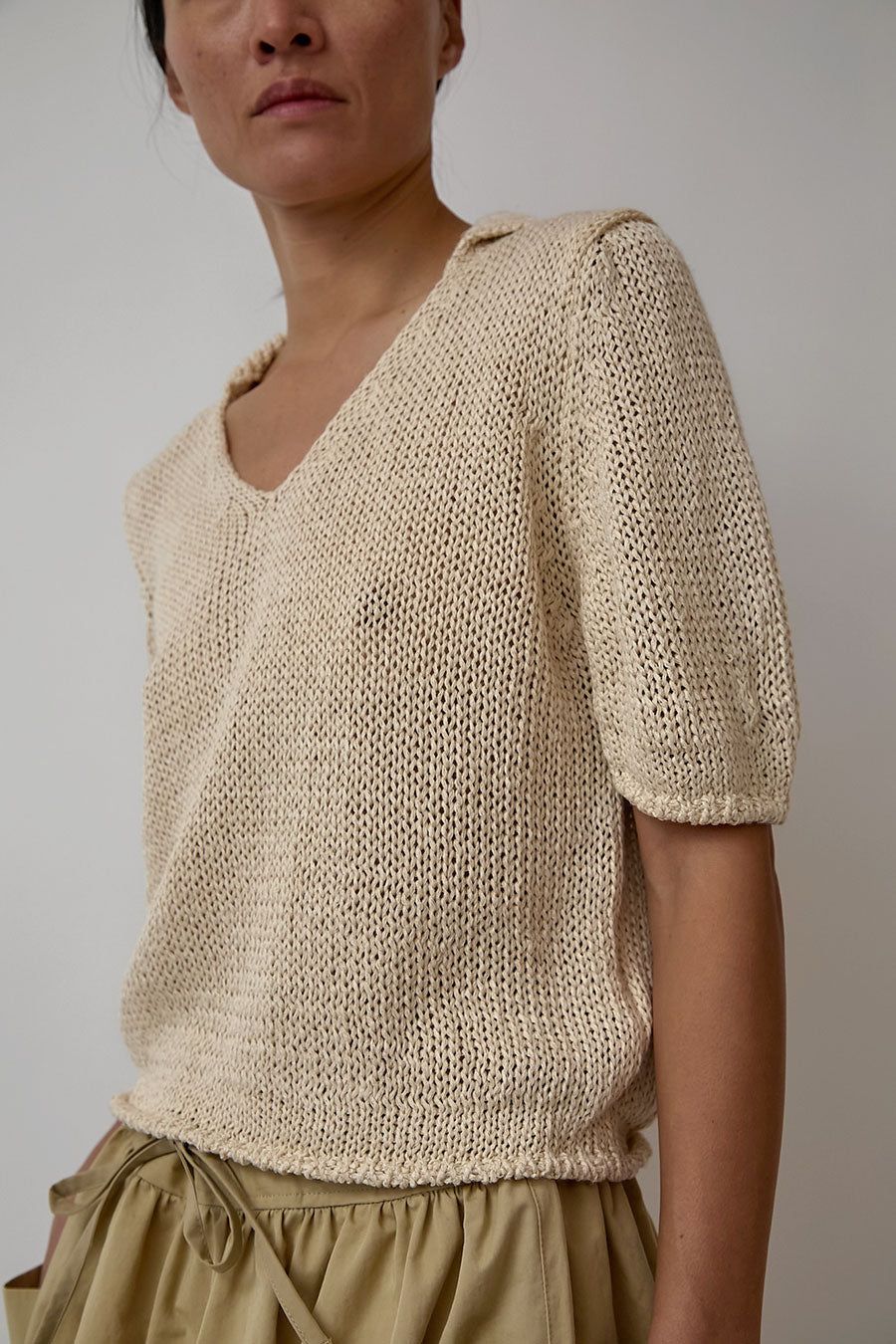 Nothing Written Paper Polo Pullover in Ivory sold by No. 6 product image thumbnail 2