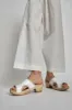 No.6 Alexis Clog on Mid Heel in White Patent sold by No. 6