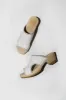 No.6 Alexis Clog on Mid Heel in White Patent sold by No. 6