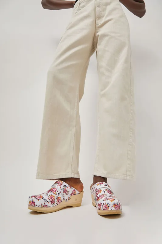 No.6 Hanna Studded Clog on Mid Wedge in Pink Rose Patent sold by No. 6