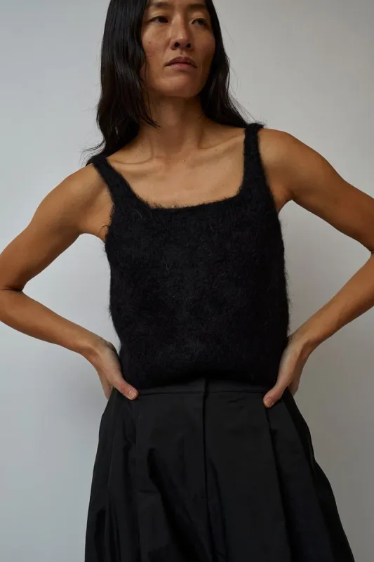 Amomento Alpaca Sleeveless Crop Top in Black sold by No. 6