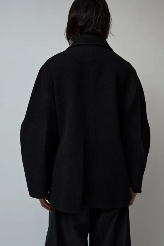 Amomento Hourglass Half Coat in Black | Parallel