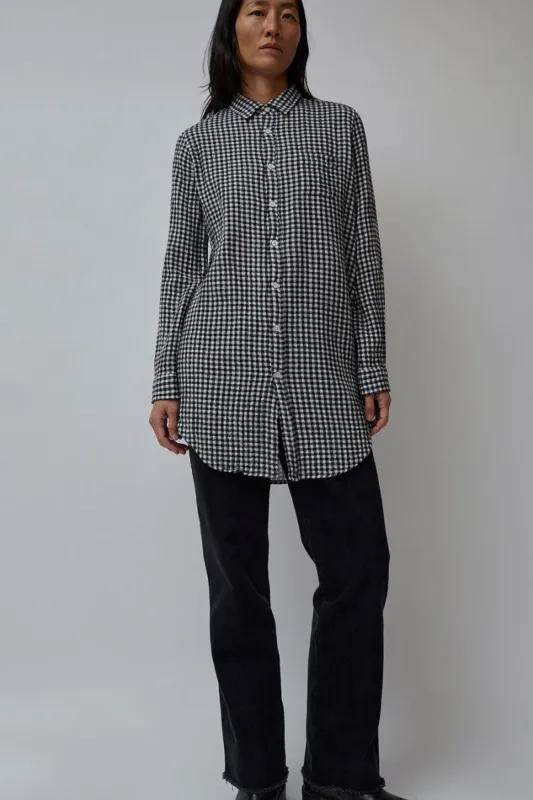 Sultan Wash Maria Shirt in Vichy Noir and Ecru sold by No. 6