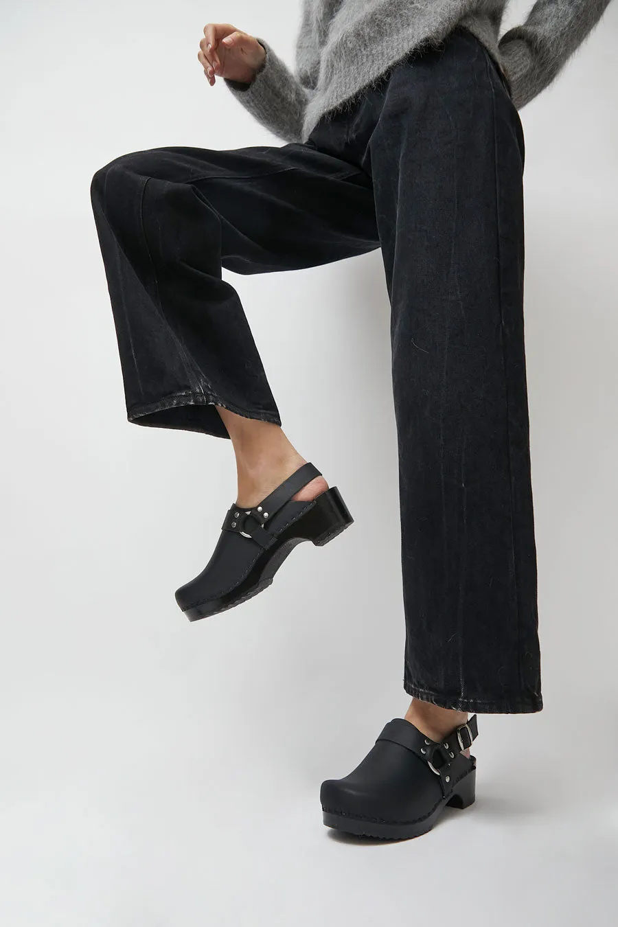 No.6 Brando Clog on Vintage Base in Black on Black Base sold by No. 6 product image thumbnail 2