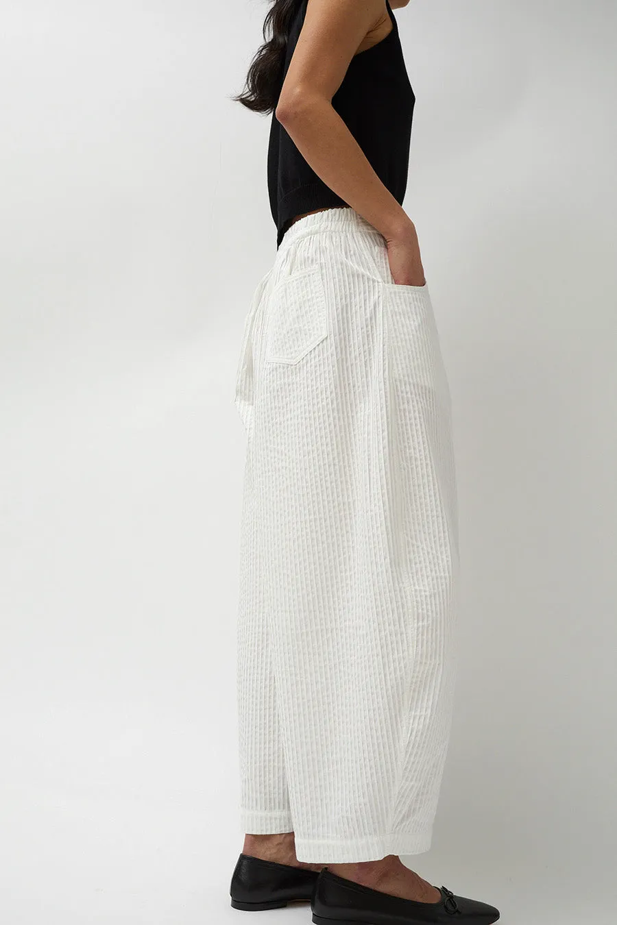 CORDERA Tublar Curved Pants in White sold by No. 6 product image thumbnail 5