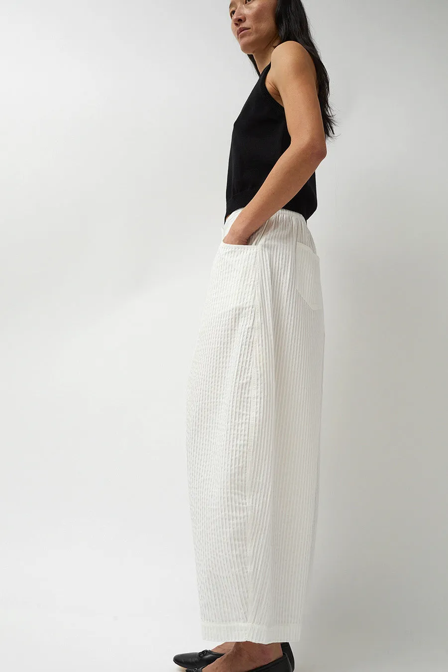 CORDERA Tublar Curved Pants in White sold by No. 6 product image thumbnail 3