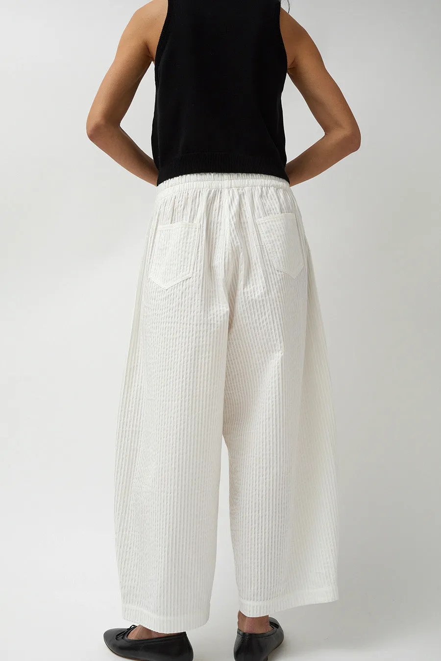 CORDERA Tublar Curved Pants in White sold by No. 6 product image thumbnail 4