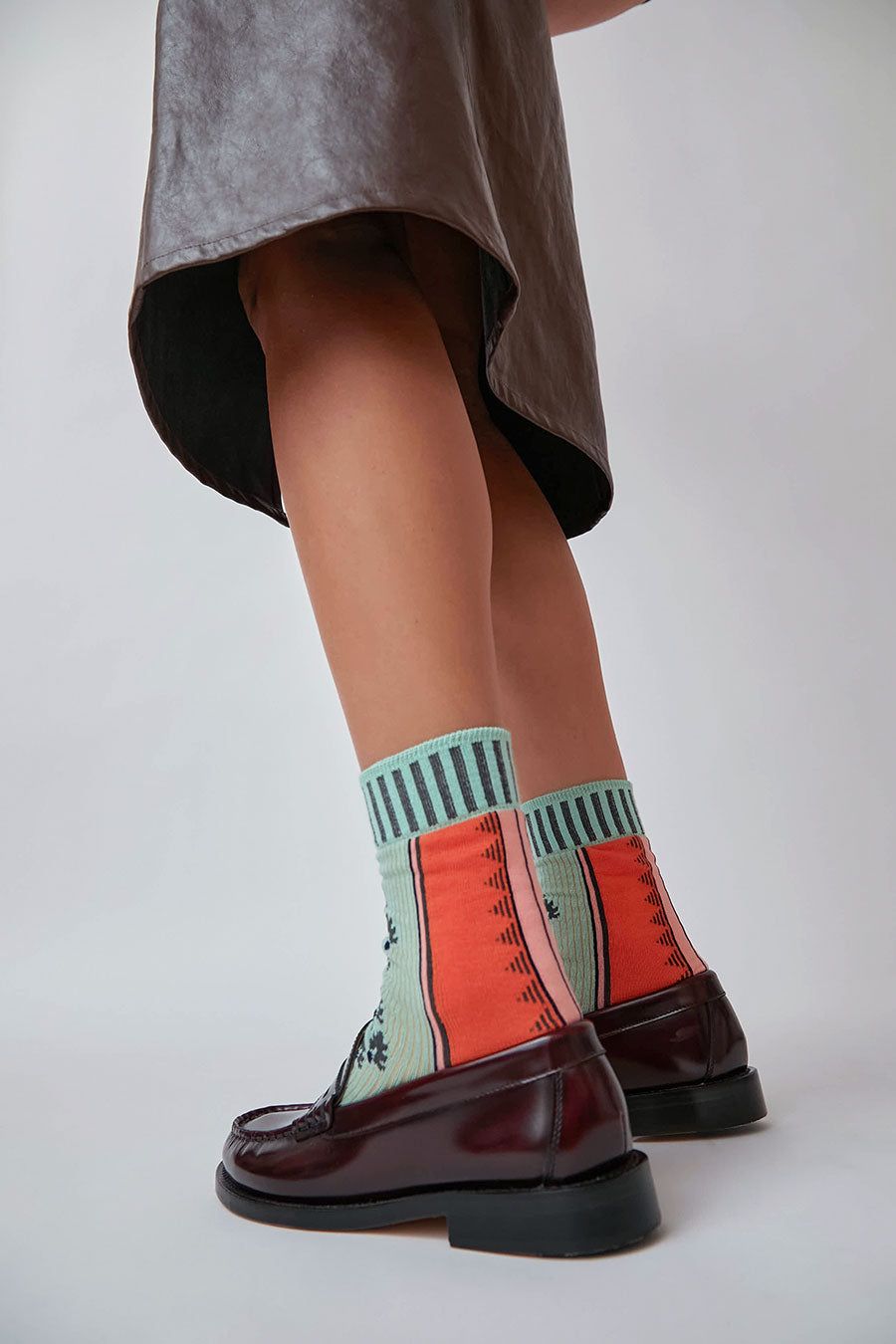 Exquisite J Graphic Socks in Mint sold by No. 6 product image thumbnail 4