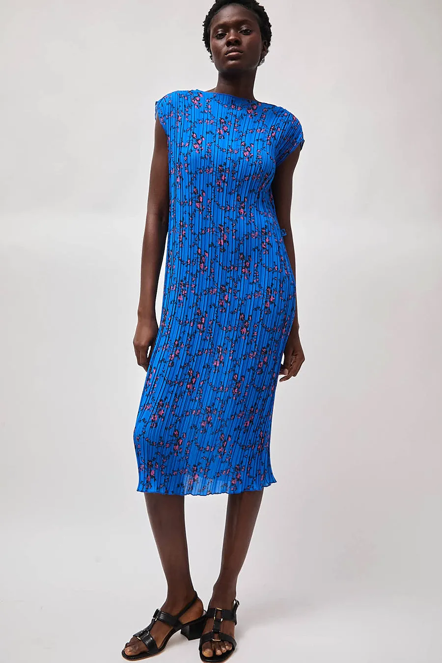No.6 Lucien Dress in Royal Trellis sold by No. 6 product image thumbnail 5