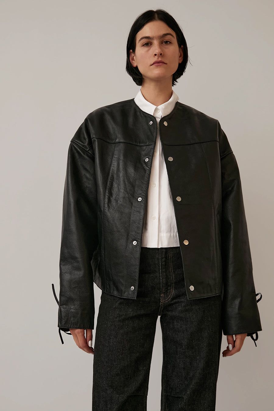 Deadwood Canoo Leather Jacket in Black sold by No. 6 product image thumbnail 2