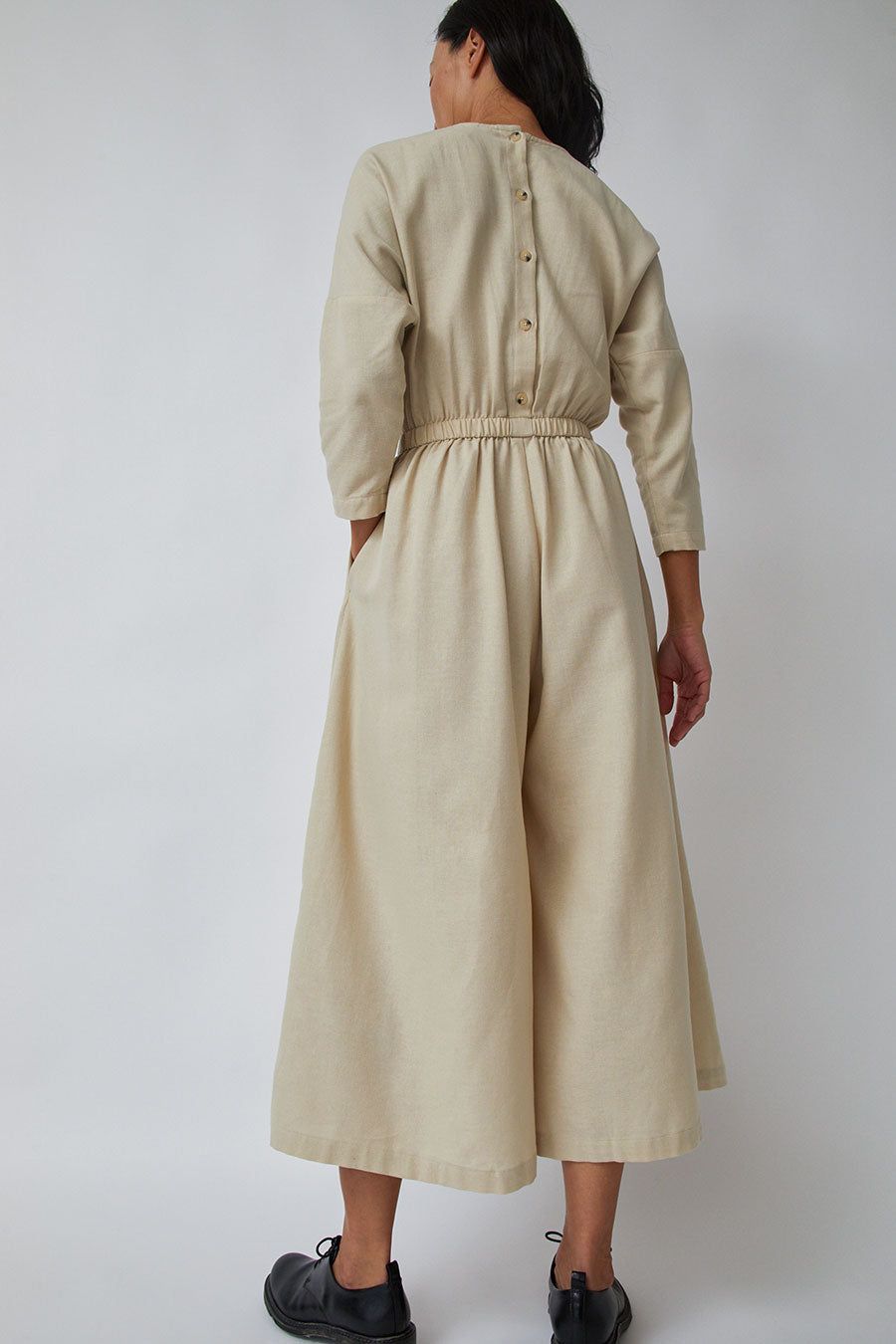 Black Crane Wide Culotte Jumpsuit in Ivory sold by No. 6 product image thumbnail 4