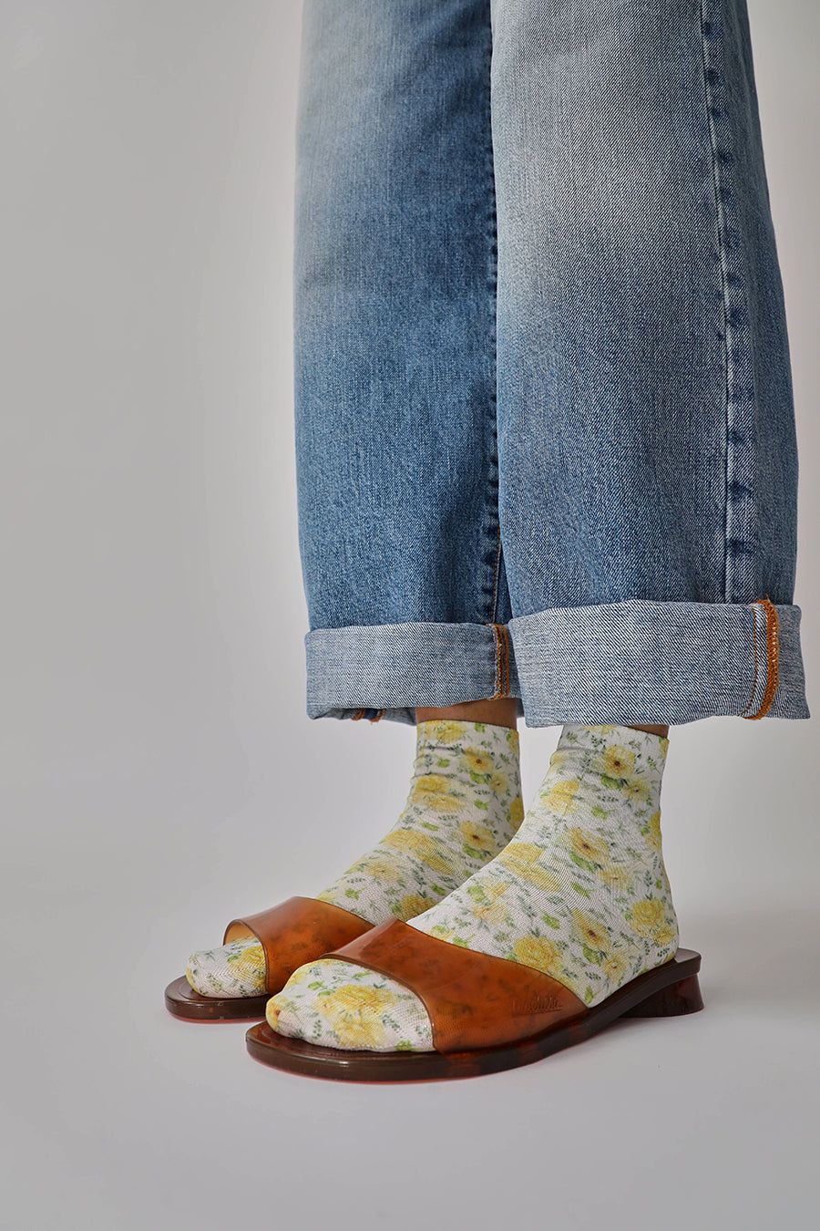 Maria La Rosa Spring Socks in Yellow Flowers sold by No. 6 product image thumbnail 3