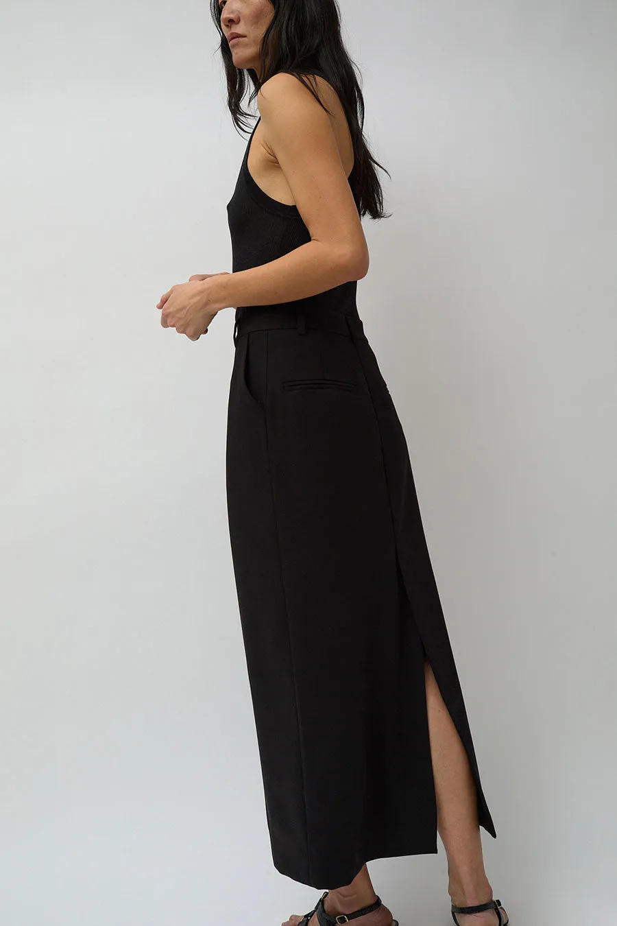 Mijeong Park Split Back Midi Skirt in Black sold by No. 6 product image thumbnail 3