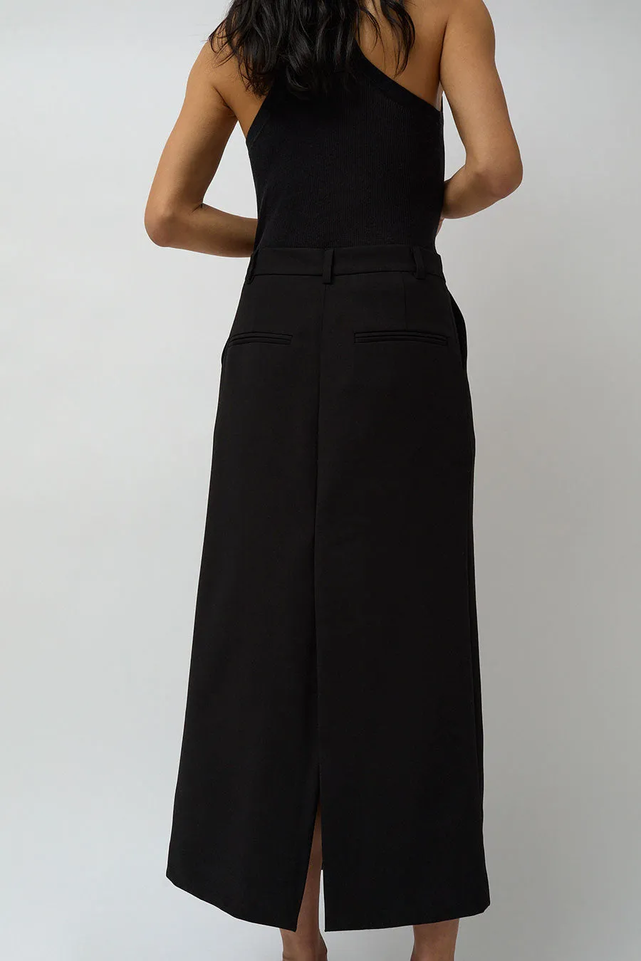 Mijeong Park Split Back Midi Skirt in Black sold by No. 6 product image thumbnail 5