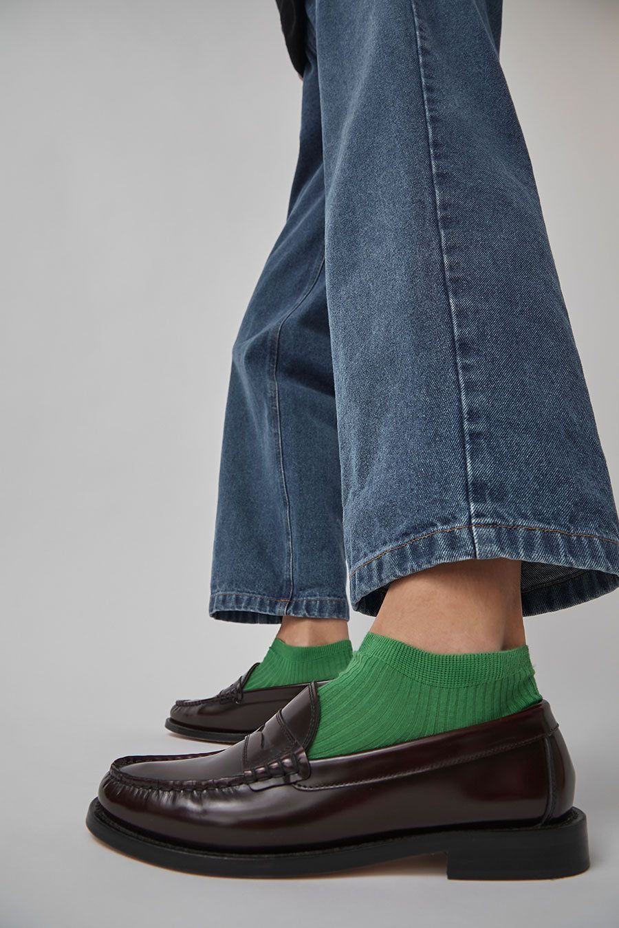 Maria La Rosa Organic Cotton Low Ankle Socks in Sage sold by No. 6