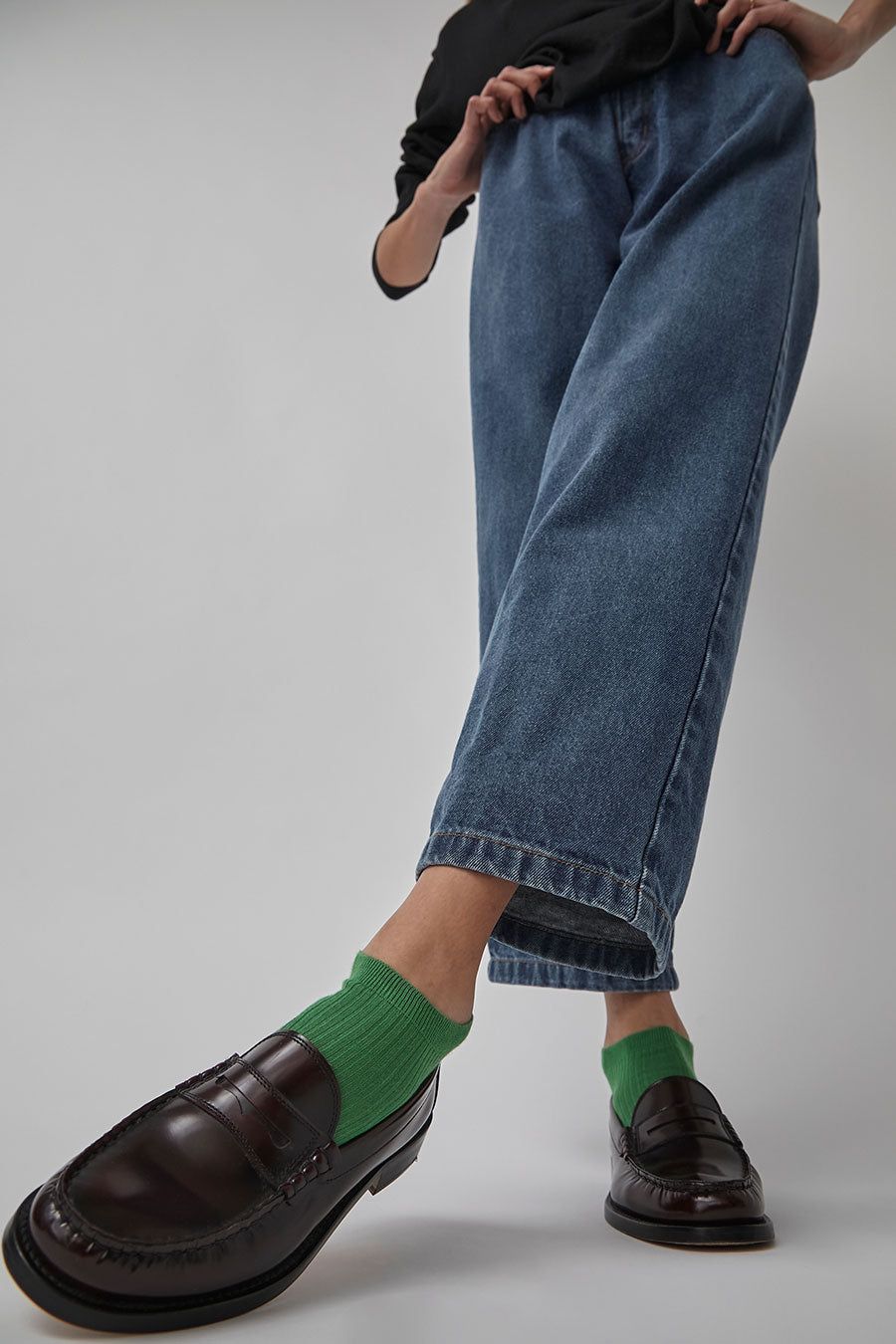 Maria La Rosa Organic Cotton Low Ankle Socks in Sage sold by No. 6 product image thumbnail 4