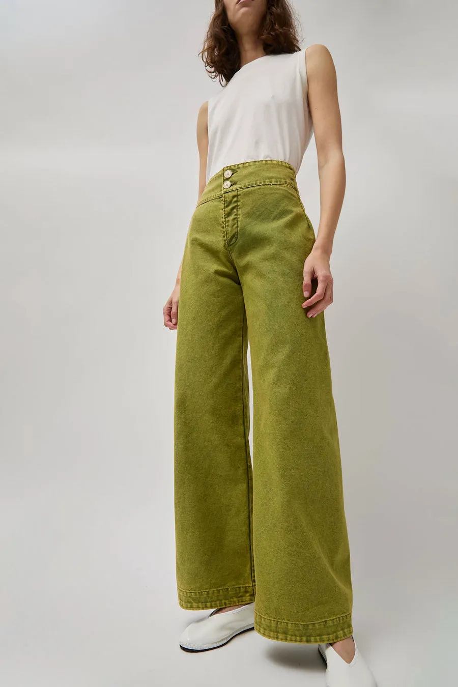 Emma Rothkopf Picnic Pant in Chartreuse sold by No. 6 product image thumbnail 4