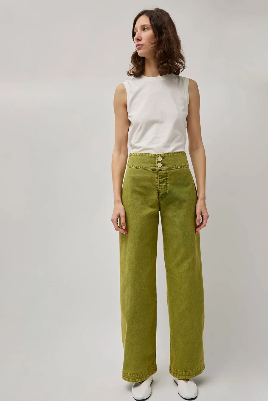 Emma Rothkopf Picnic Pant in Chartreuse sold by No. 6 product image thumbnail 2