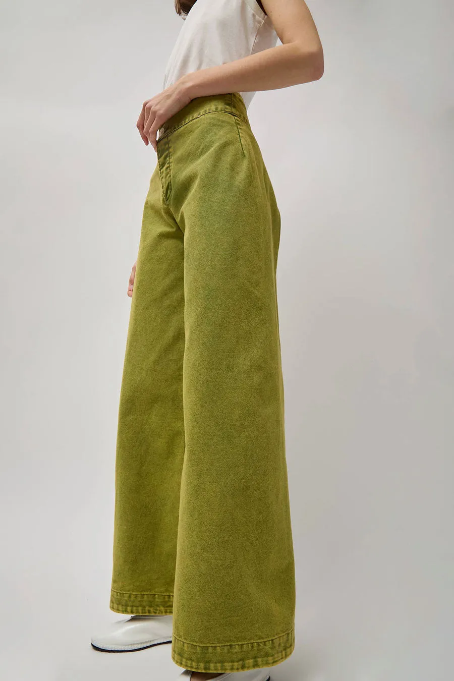 Emma Rothkopf Picnic Pant in Chartreuse sold by No. 6 product image thumbnail 5