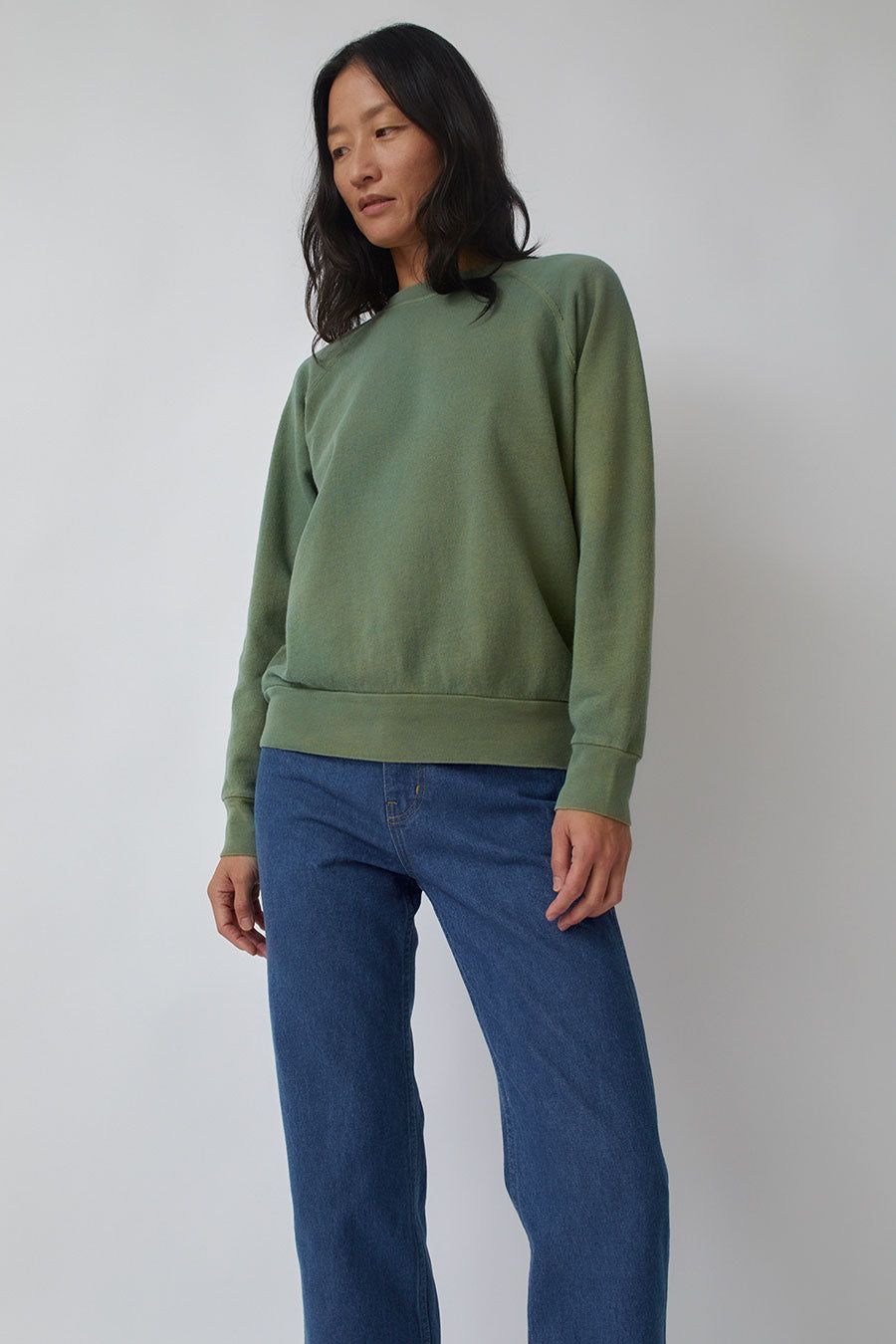 B Sides Crewneck Sweatshirt in Loden Green Botanical Dye sold by No. 6 product image thumbnail 5