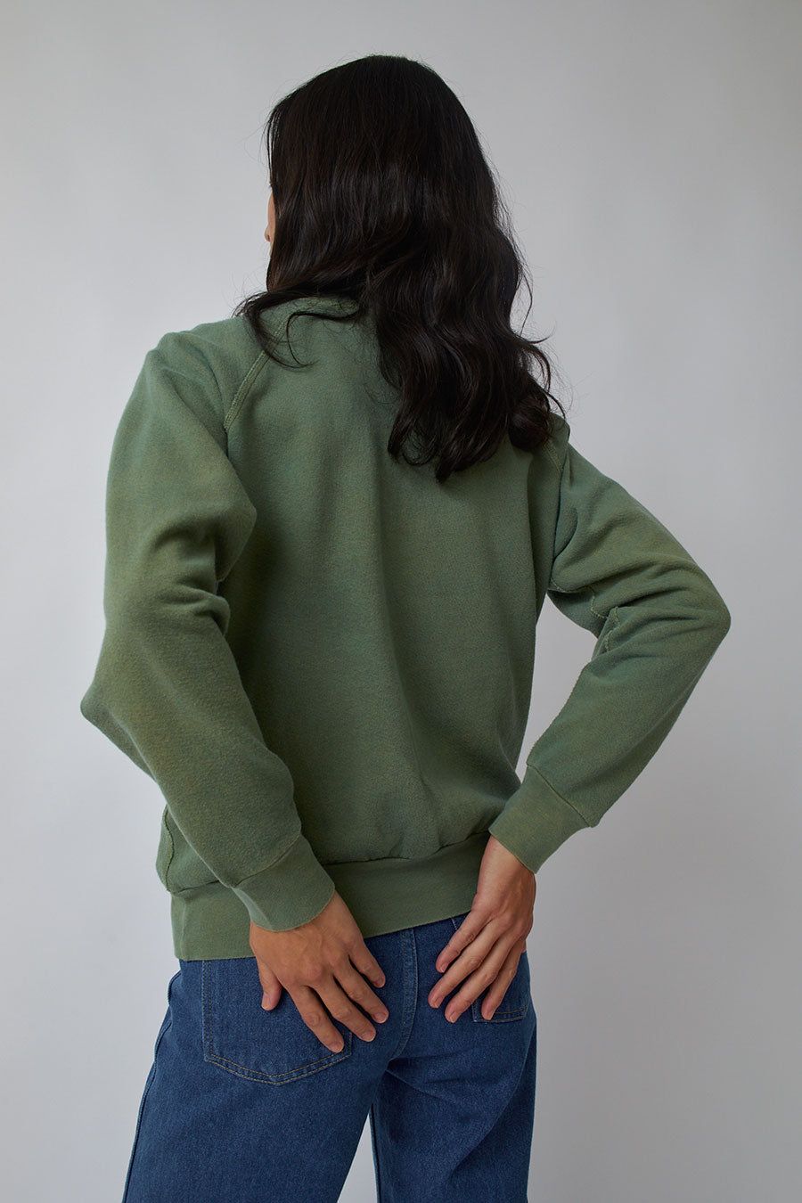 B Sides Crewneck Sweatshirt in Loden Green Botanical Dye sold by No. 6 product image thumbnail 4