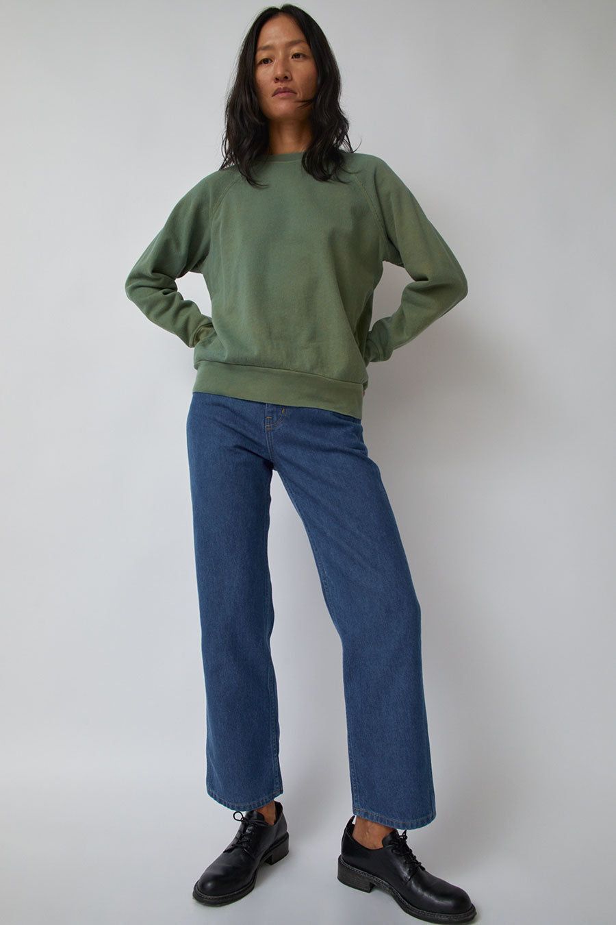 B Sides Crewneck Sweatshirt in Loden Green Botanical Dye sold by No. 6 product image thumbnail 6