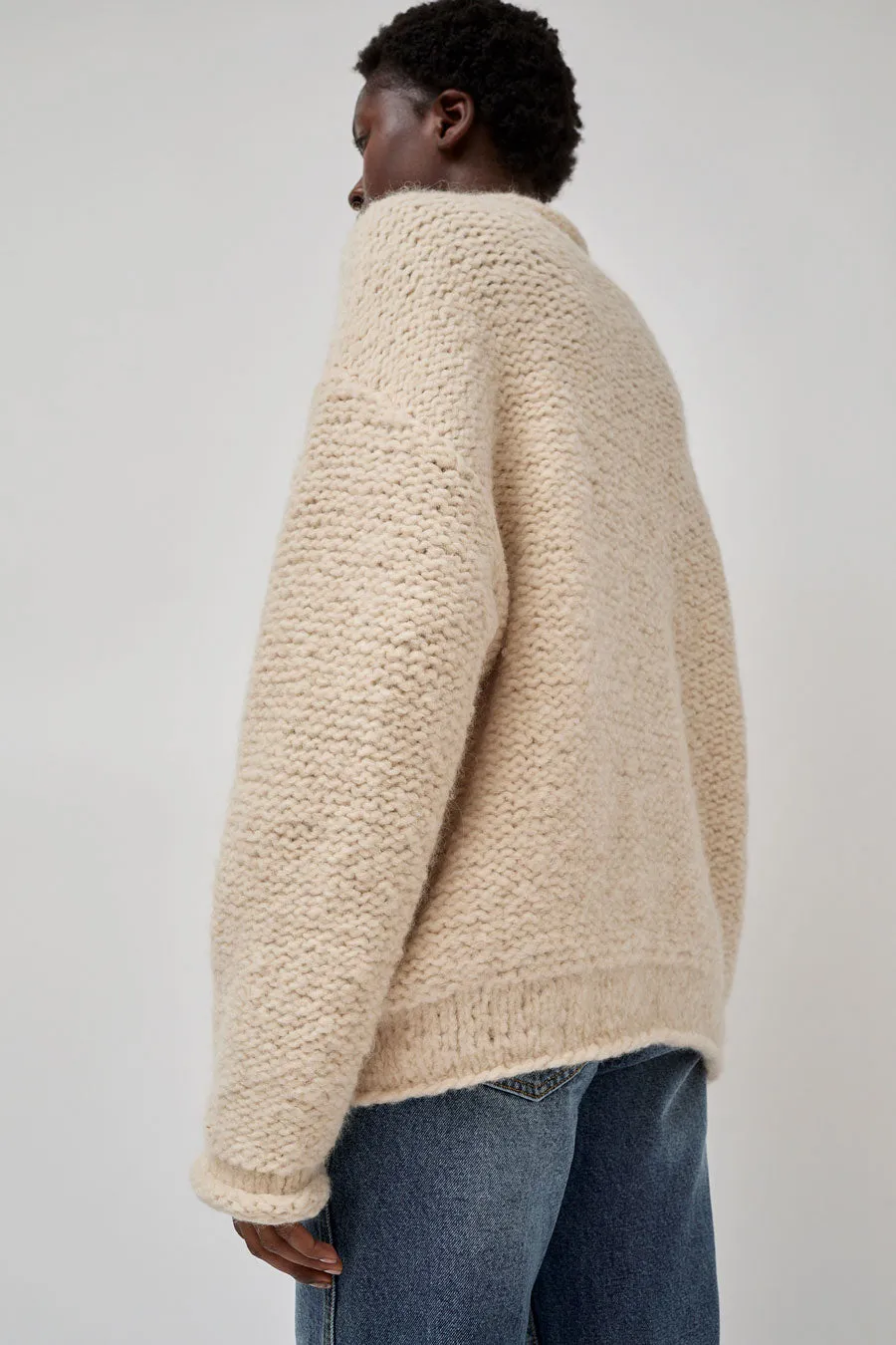 Lauren Manoogian Handknit Purl Rollneck in Alabaster sold by No. 6 product image thumbnail 4