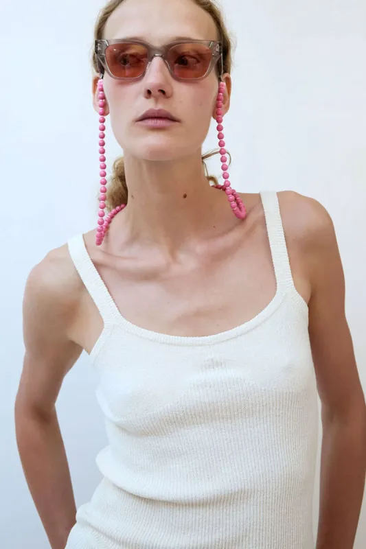 Ina Seifart Brillenkette Glasses Chain in Rose with Rose Thread sold by No. 6