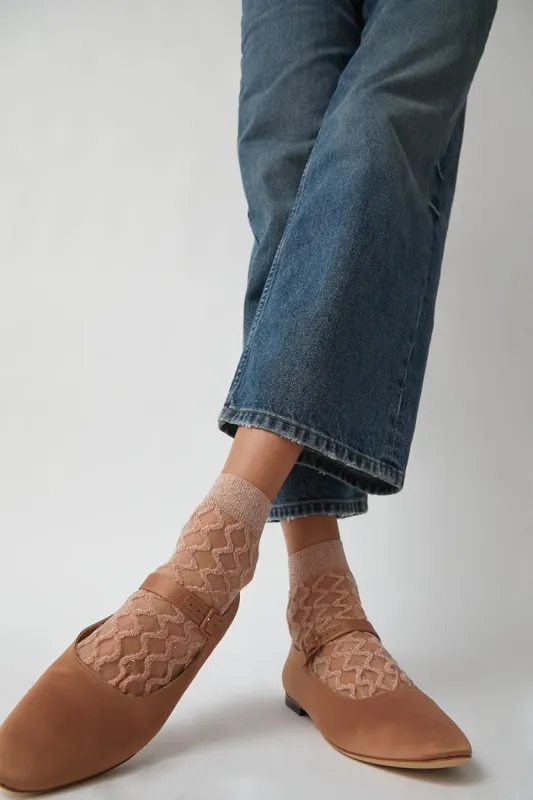 Maria La Rosa Jewel Socks in Pale Rose sold by No. 6