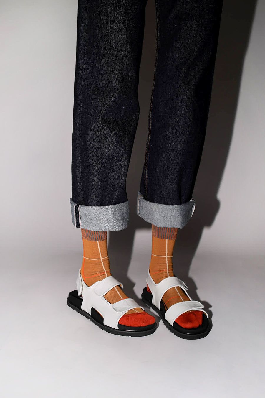 Exquisite J Finestrado Socks in Ochre sold by No. 6