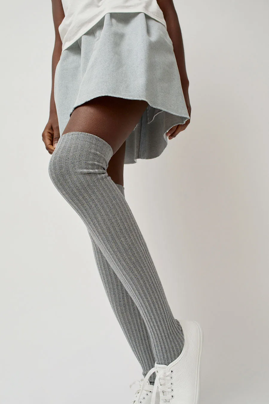 Baserange Overknee Socks in Fiba Blue and Su Tan sold by No. 6