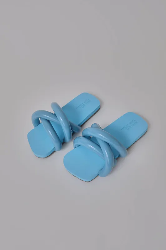 Yume Yume & Studio Thier & Van Daalen Tyre Slide in Shiny Blue and Grey sold by No. 6