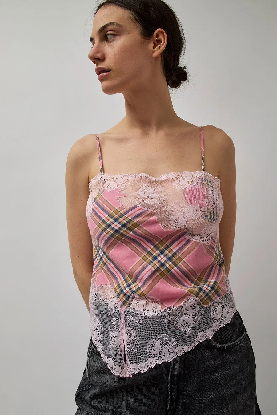 Collina Strada Hiss Top in Pink Plaid sold by No. 6