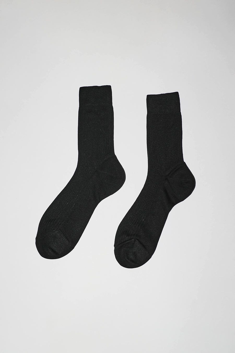Maria La Rosa Silk Ribbed Ankle Socks in Nero sold by No. 6 product image thumbnail 2