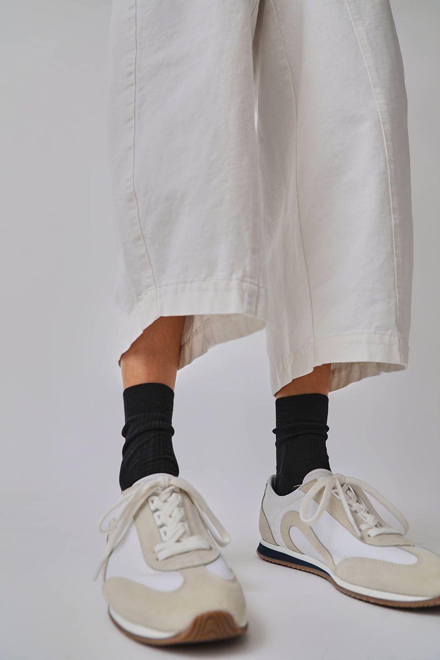 Maria La Rosa Silk Ribbed Ankle Socks in Nero sold by No. 6 product image thumbnail 3