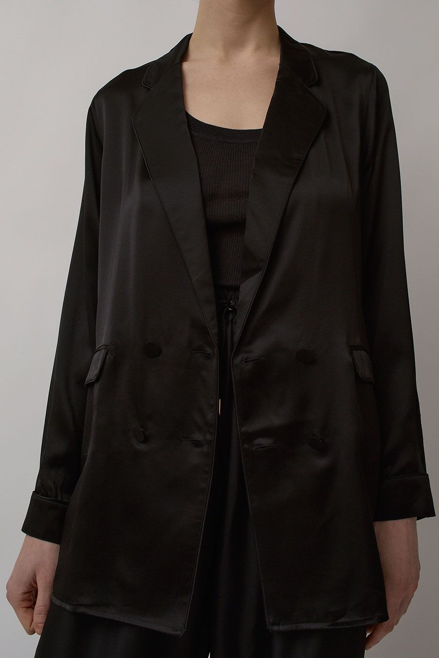 Silk Laundry Relaxed Blazer in Black sold by No. 6 product image thumbnail 3