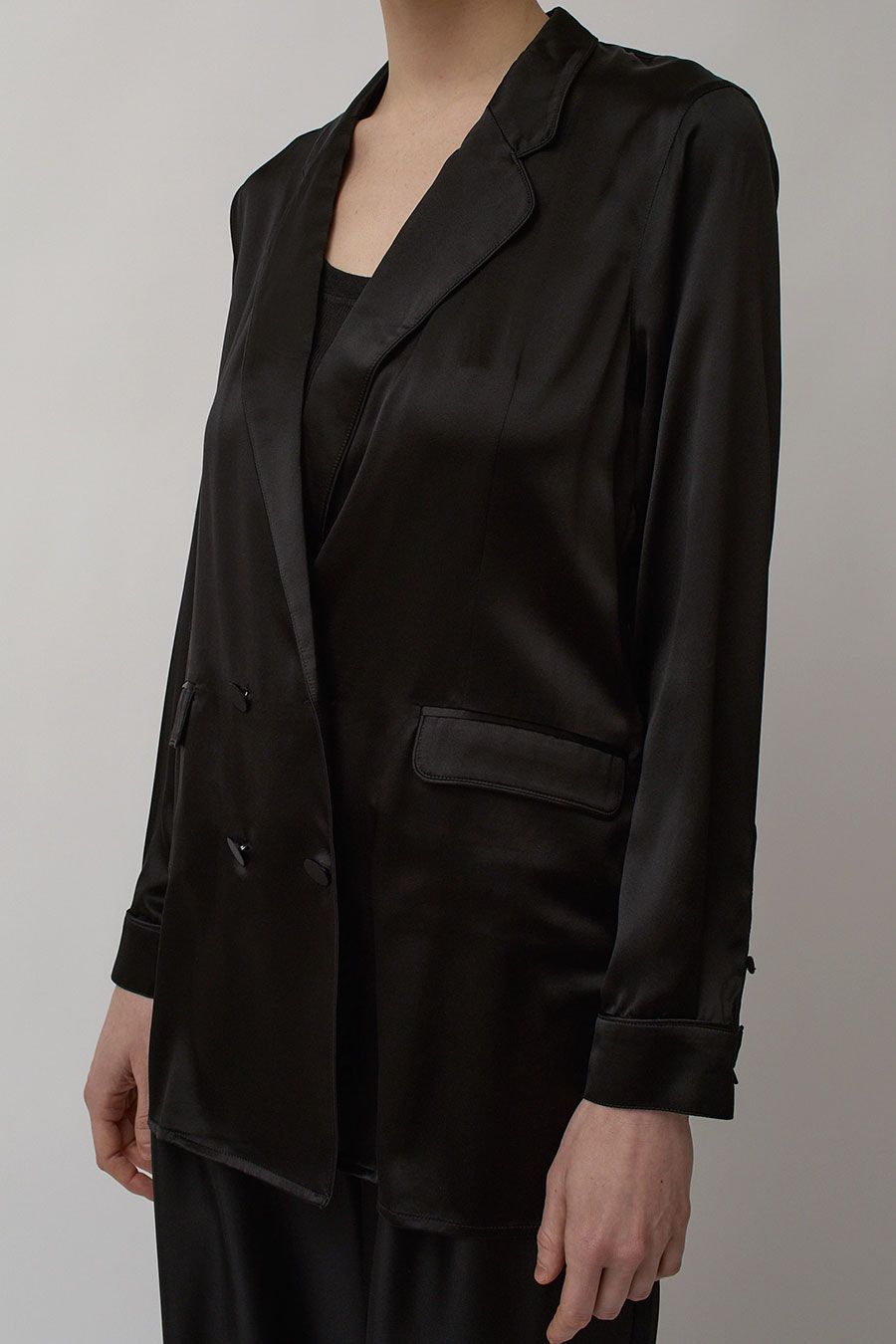 Silk Laundry Relaxed Blazer in Black sold by No. 6 product image thumbnail 4