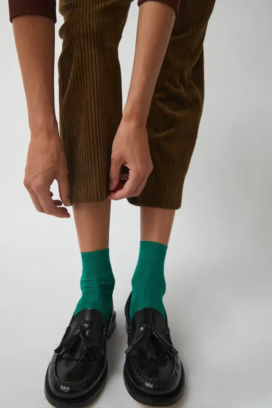 Maria La Rosa Ribbed Ankle Socks in Bandiera sold by No. 6